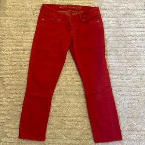 Express Red Denim Pants Size 6